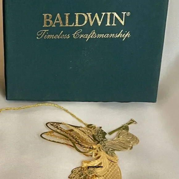 HERALDING ANGEL 7186.010 1998 Baldwin Brass Timeless Craftsmanship Ornament VTG - Picture 2 of 6